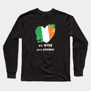 0% Irish 100% Kissable Long Sleeve T-Shirt